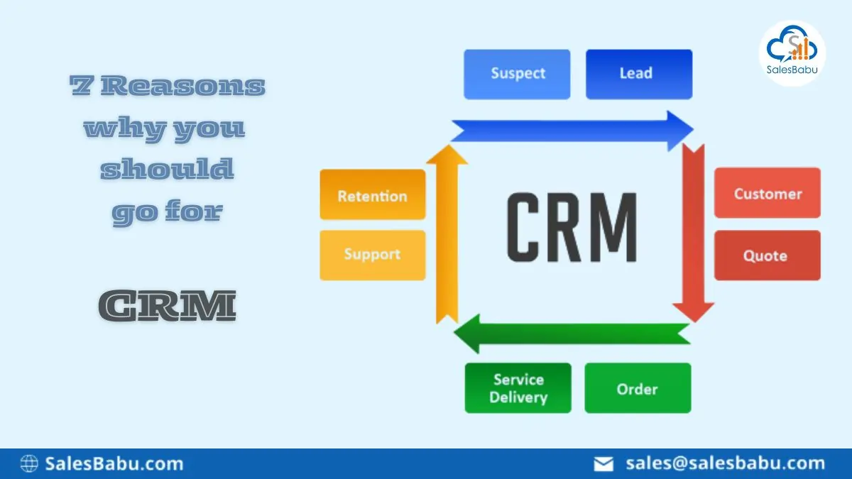 7 Reasons why you should go for CRM